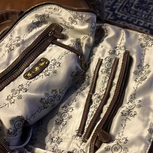 Brown tote by Kate Landry. Lots of pockets and plenty of room for everything.